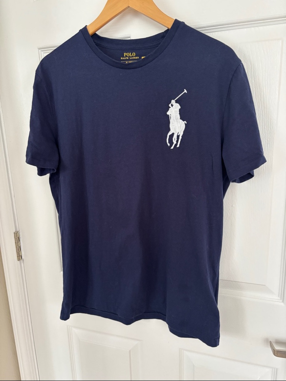 Polo by Ralph Lauren Navy Tee with White Pony Logo
